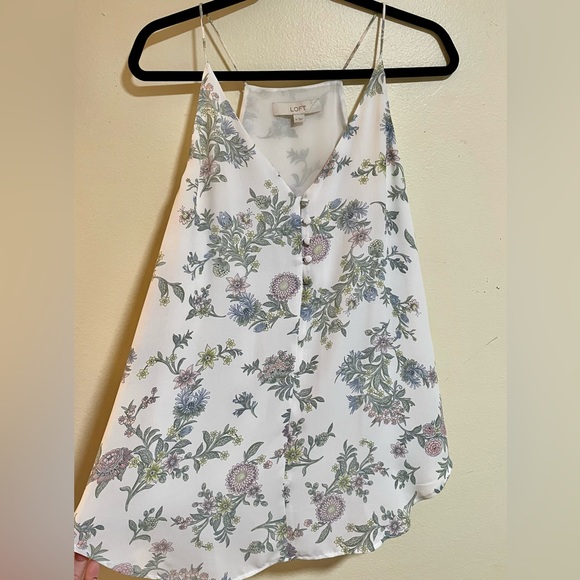 LOFT Ann Taylor Flowy Floral Tunic Tank size M - Picture 2 of 12